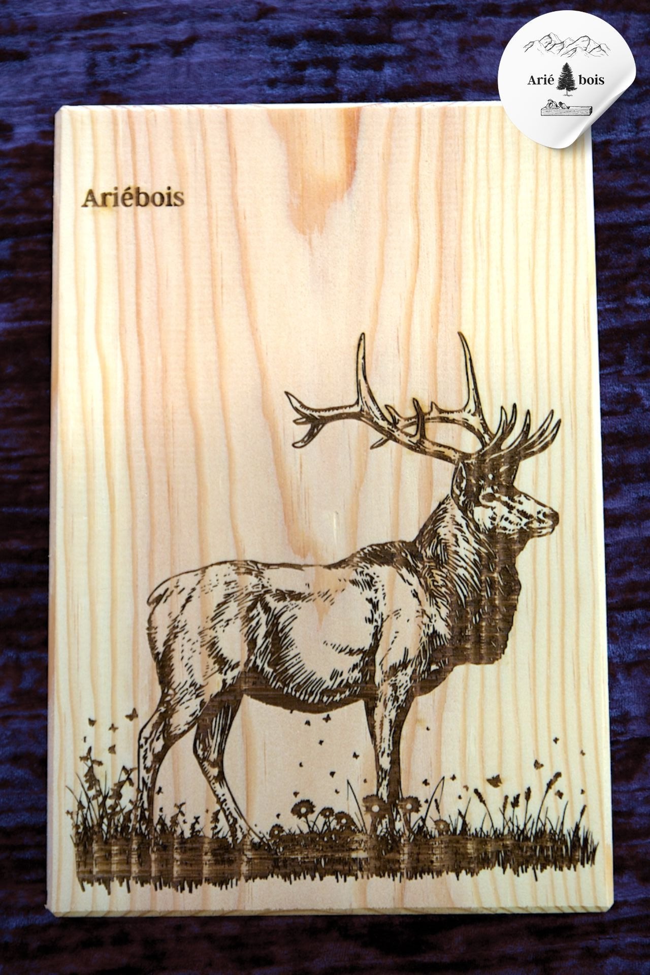 Cadre en bois - série animaux de montagne