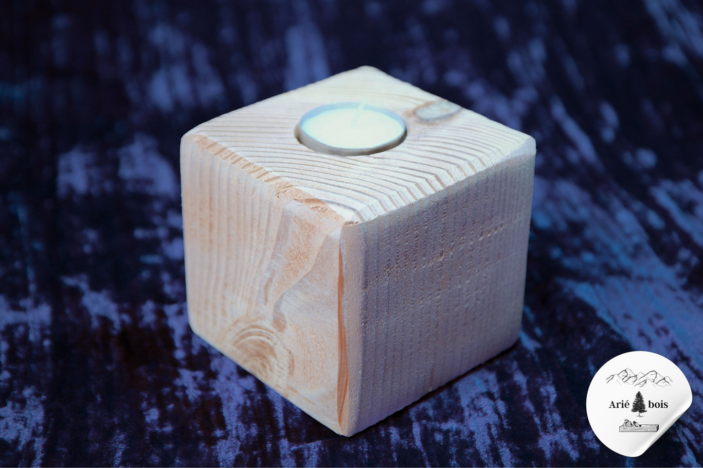 Bougeoir en bois