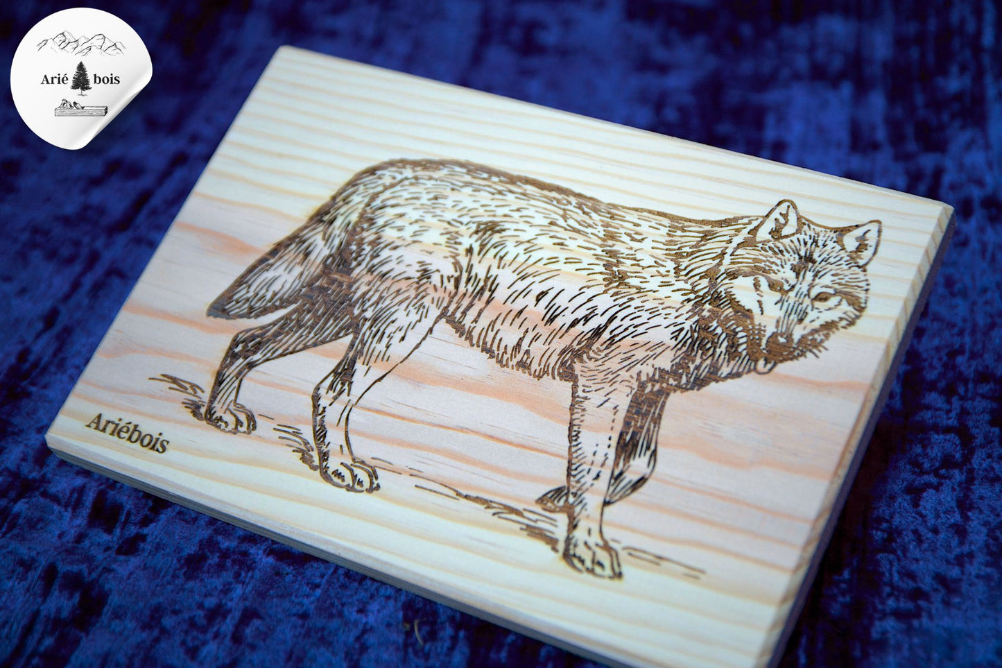 Cadre en bois - série animaux de montagne