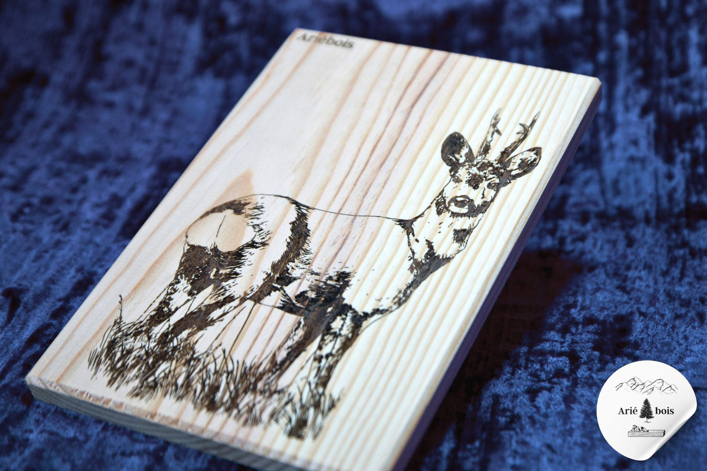 Cadre en bois - série animaux de montagne