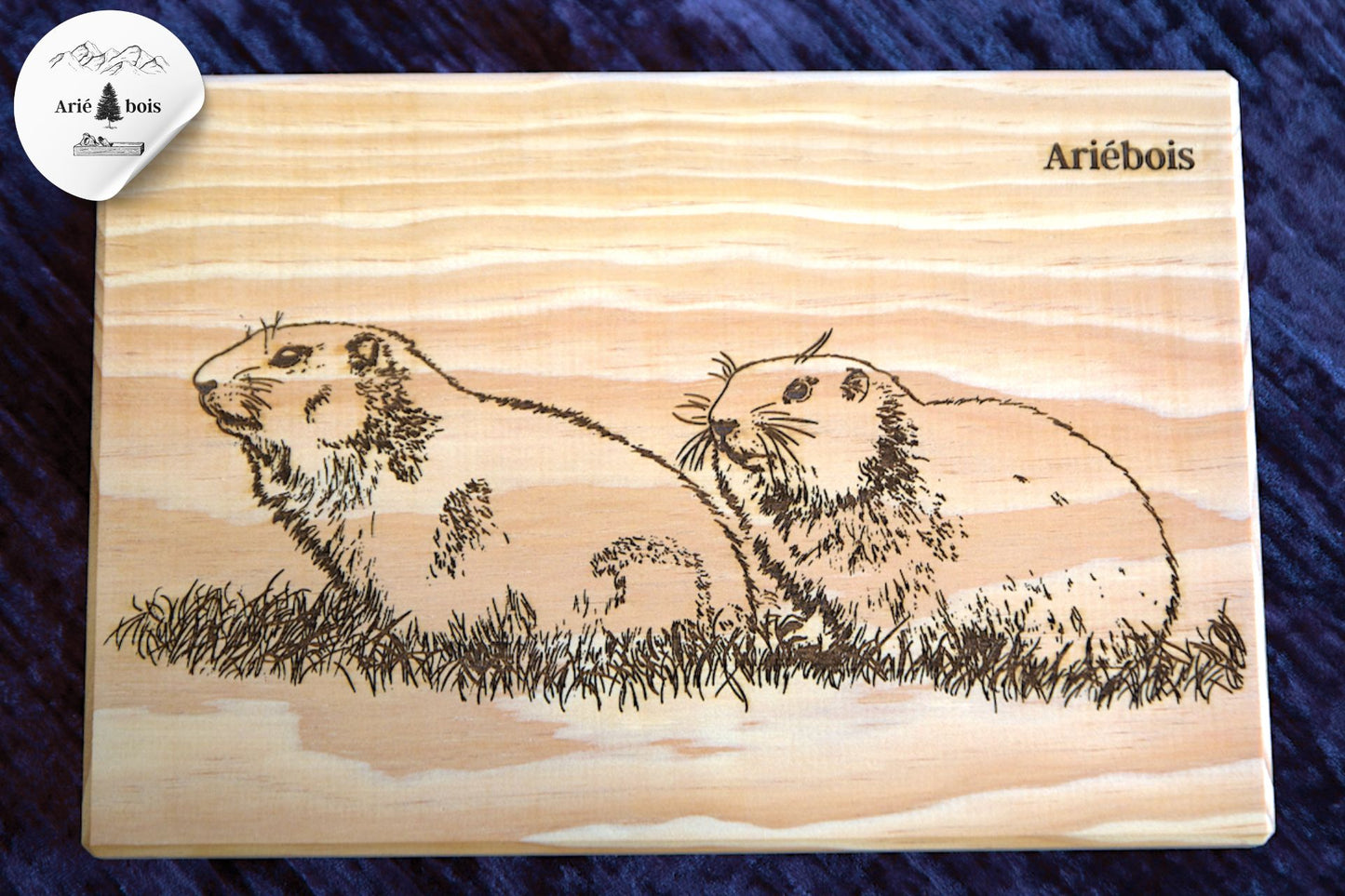 Cadre en bois - série animaux de montagne