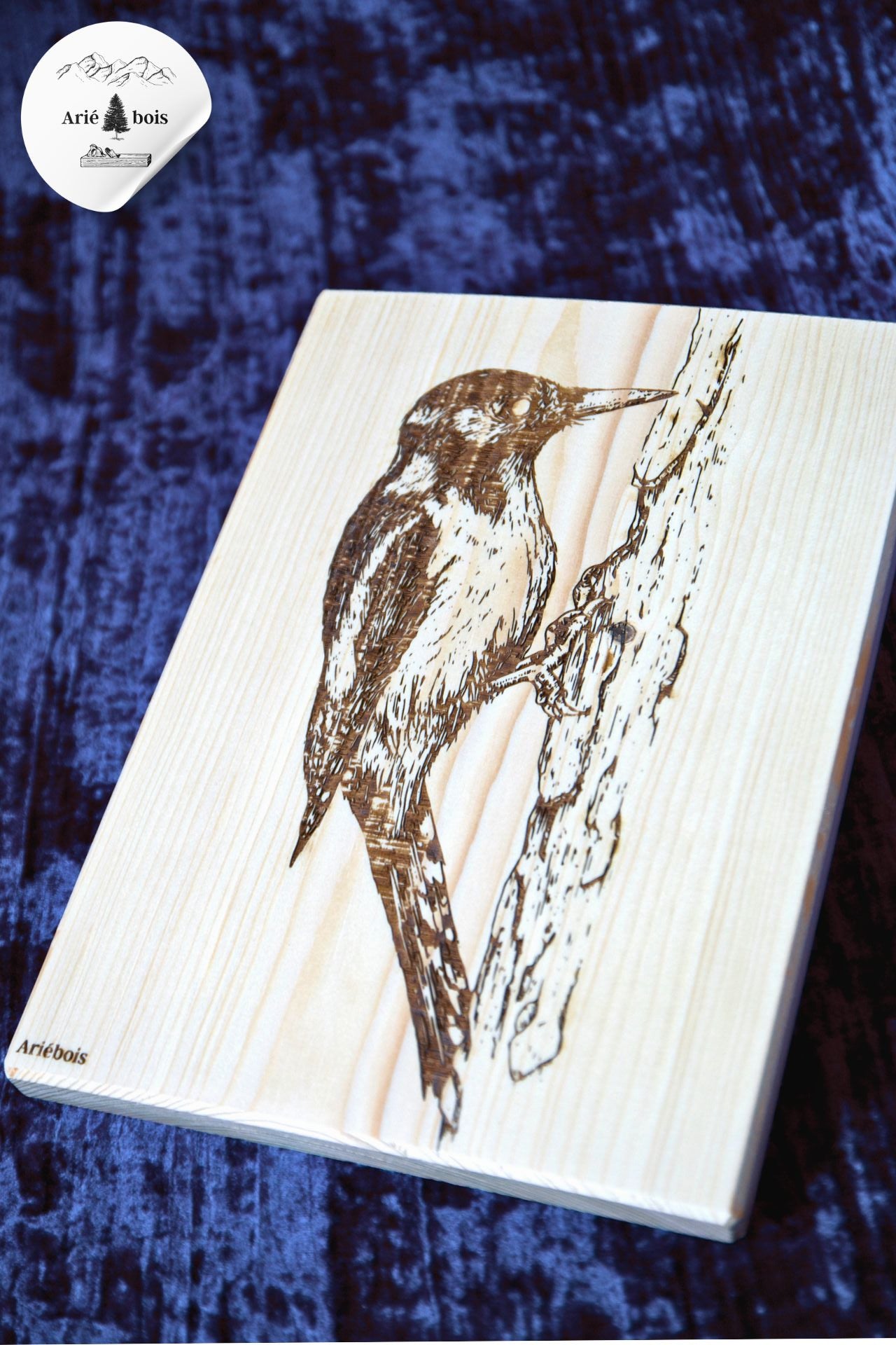 Cadre en bois - série animaux de montagne